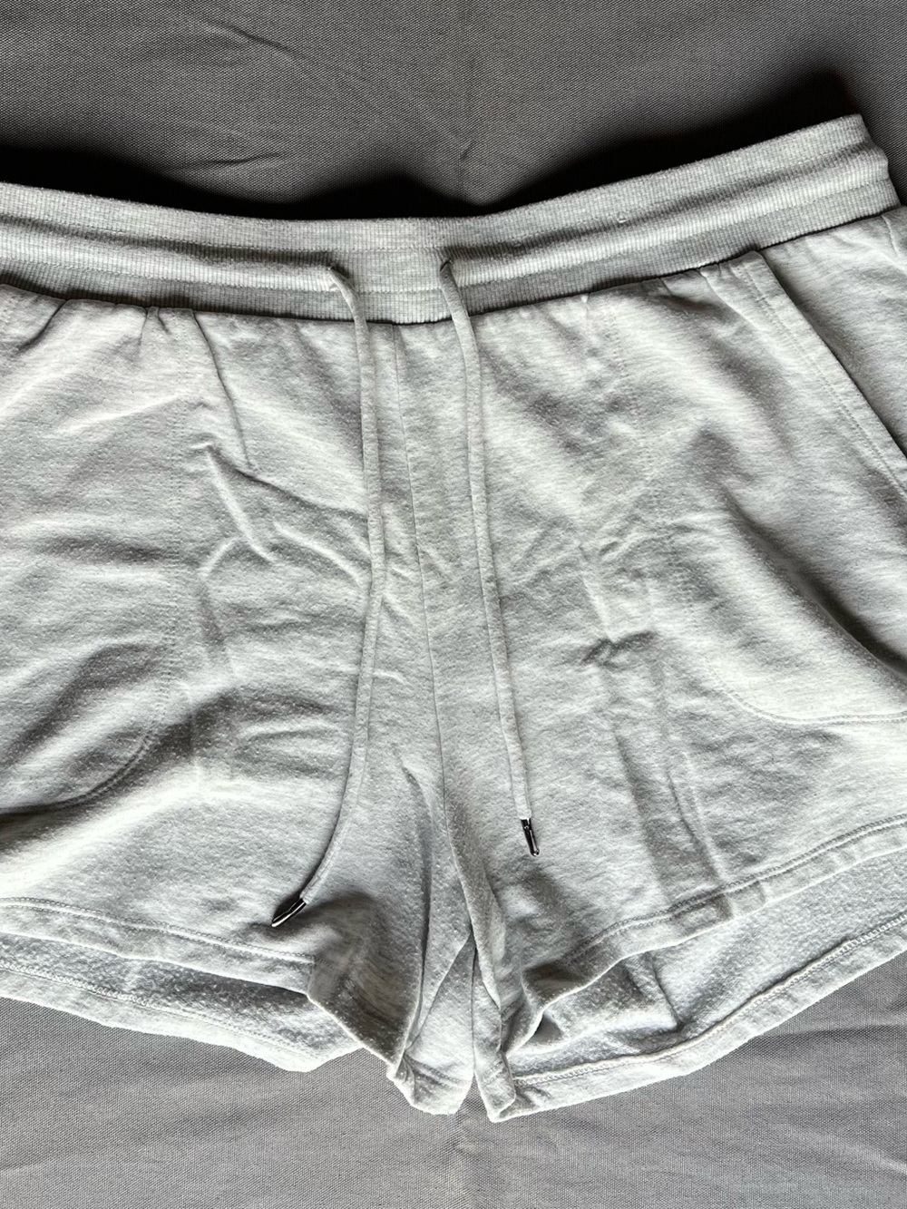 stars above White Terry Drawstring Athletic Shorts